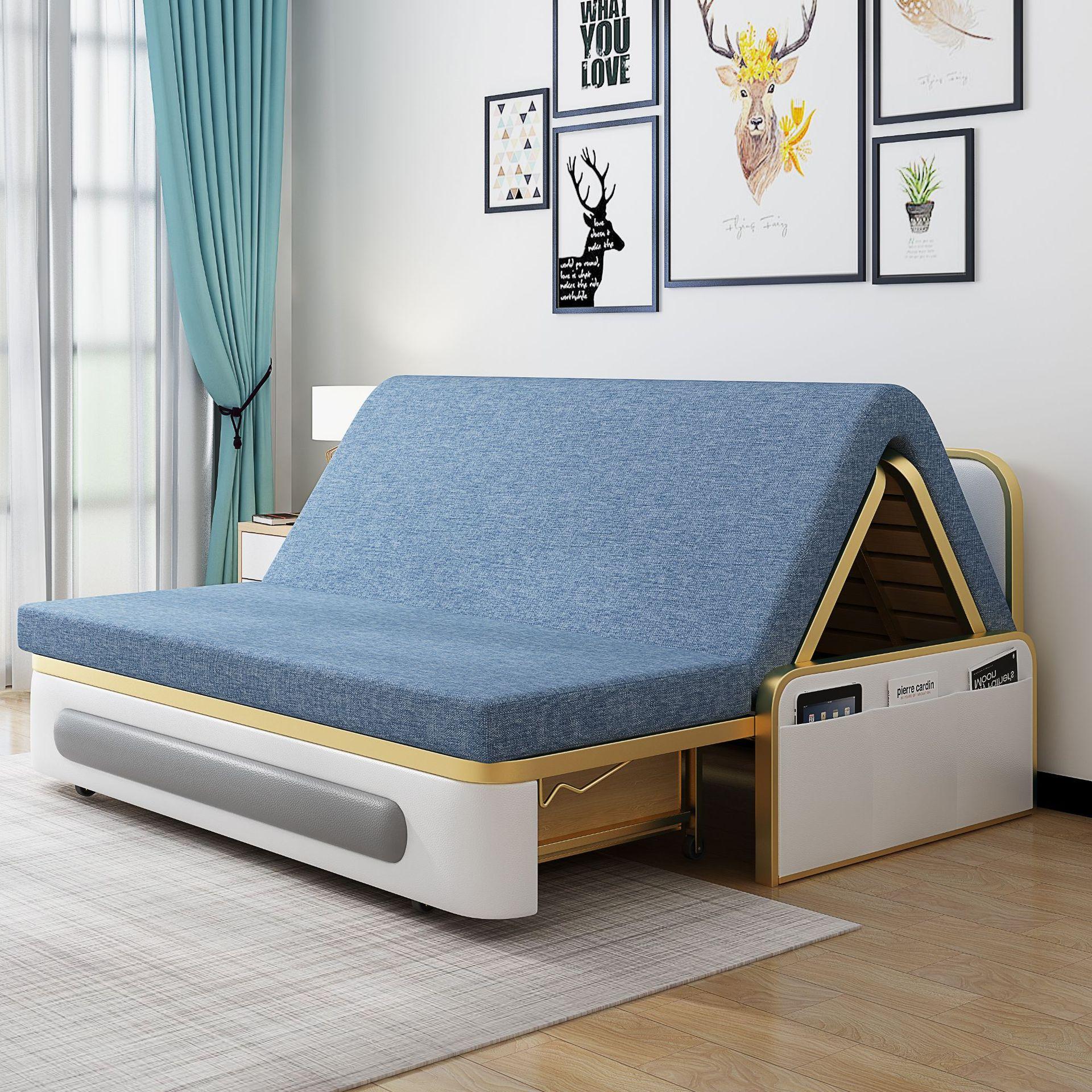 工厂直销轻奢网红沙发床可折叠小户型双人单人客厅坐卧两用多功能