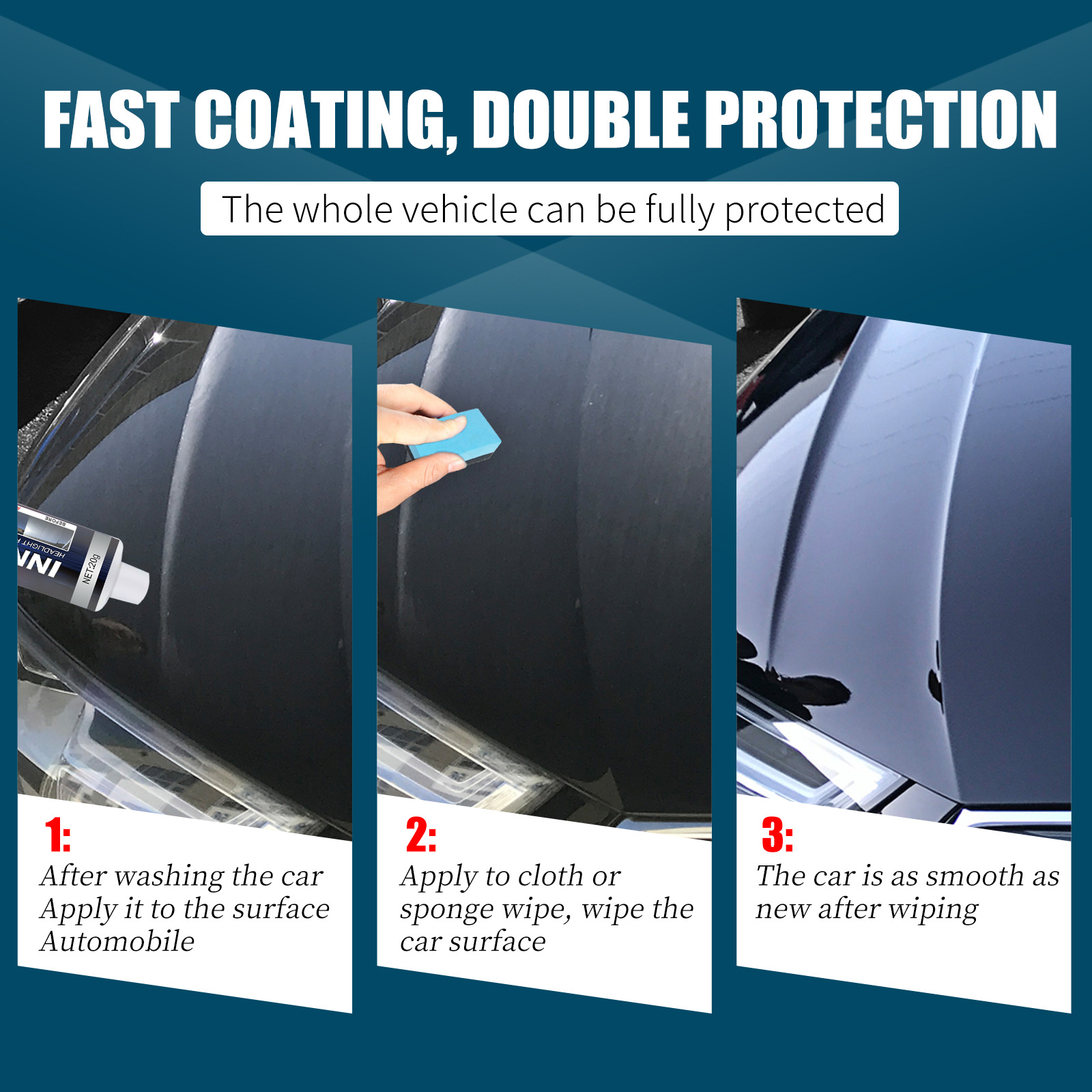 Ouhoe Car Coating Liquid Wax Maintenance Drive Water-Proof Scratch Sealing Glaze Plated Crystal Decontamination and Polishing Car Paint Plated Crystal