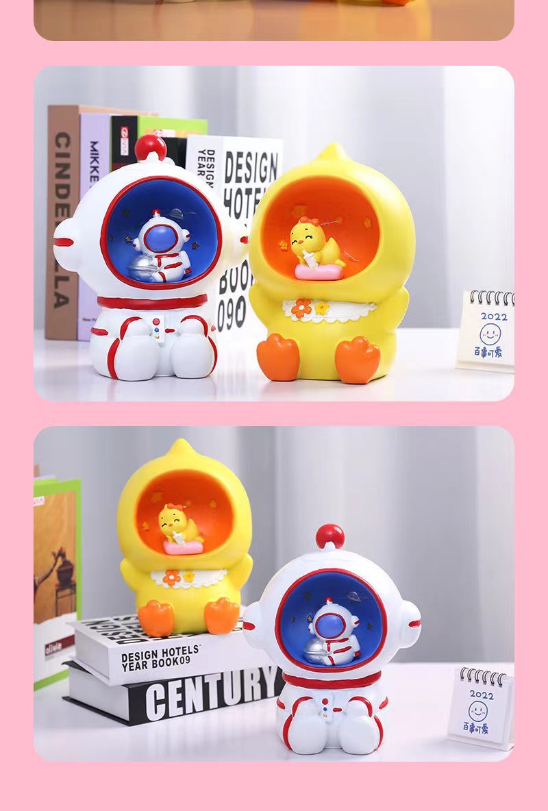 Outer Space Astronauts Small Night Lamp Coin Bank 2022 New Only-in-No-out Savings Bank Children's Toy Birthday Gift