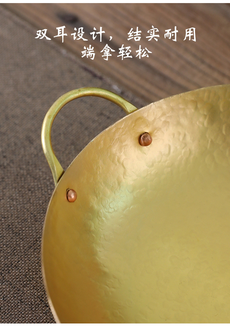 手工打造纯铜焙茶器中式功夫茶烤茶炉茶叶提香器普洱醒茶烘茶铜鼎