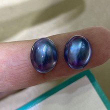 海水星空椭圆形马贝珍珠裸珠8*10蛋形玛贝散珠进口裸珠