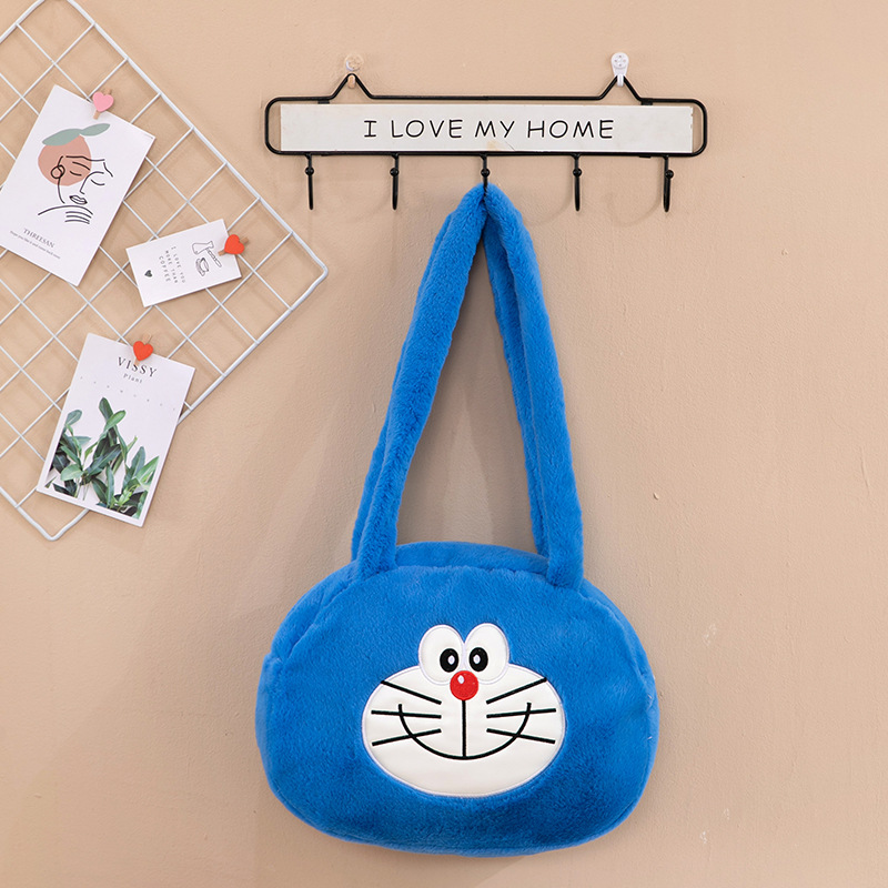 Cute Cartoon Children's Bag 2022 New Furry Portable Large Capacity Small Shoulder Bag Lunch Bag