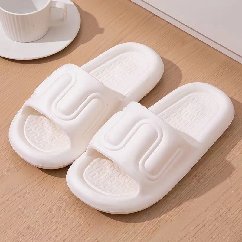 Slip-on Slippers for Women Summer Home Couple Non-Slip Indoor Bathroom Eva Men Bath Sandals Factory Wholesale