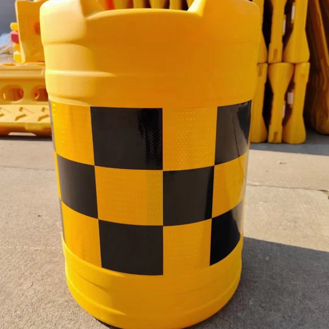 加厚防撞桶注水注沙高速出口反光桶 道路警示圆形路障桶交通设施