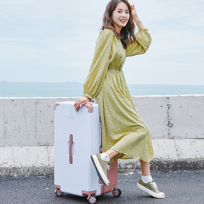 Aluminum Frame Suitcase Men's and Women's Password Universal Wheel Trolley Password Suitcase Custom Logo One Piece Dropshipping Luggage