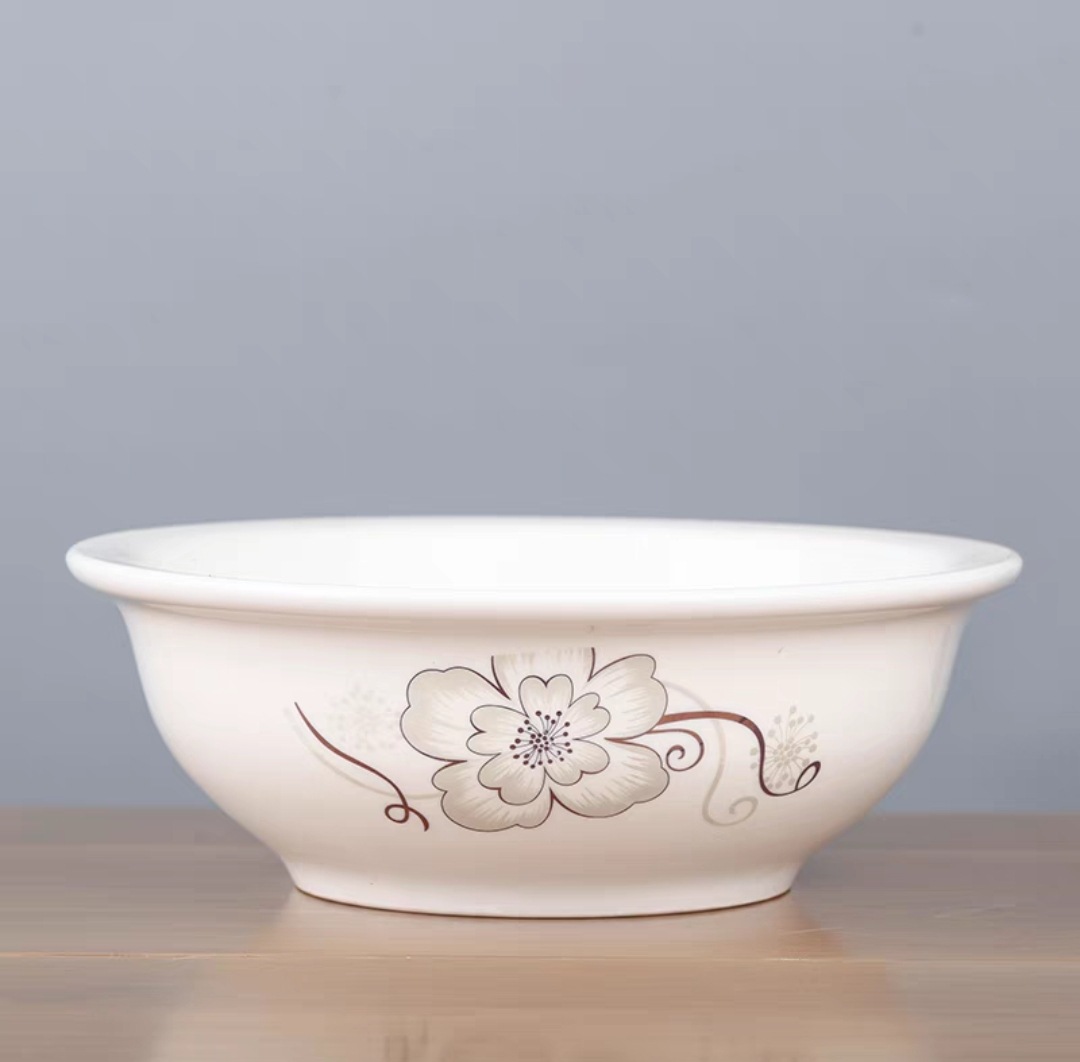 新中式创意品锅瓷盆瓷汤盆喵喵陶瓷碗盘餐具9英寸汤古