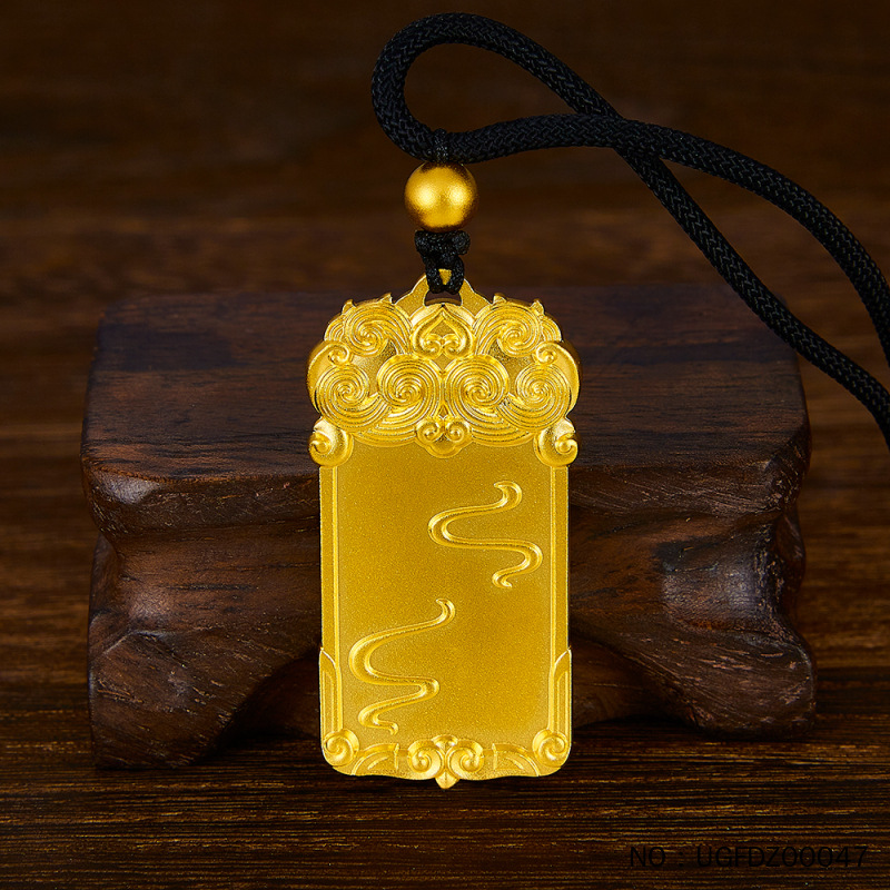 足金9999黄金吊坠古法祥云瑞兽实心吊坠纯金吊牌男女款水贝黄金批