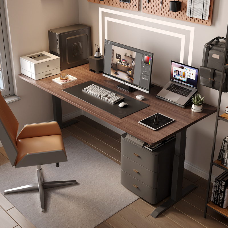 设计师书桌工作台家用卧室阳台网红站立式自动电动可升降电脑桌