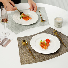 圆桌扇形餐垫PVC中式饭店餐厅餐桌布垫仿麻隔热垫北欧餐具垫盘垫