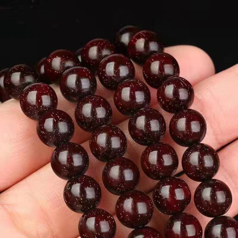 Rosewood Wooden Prayer Beads Bracelet 108 Tablets Red Jasper Beads Wooden Bracelet Ornament Beads Crafts Wholesale