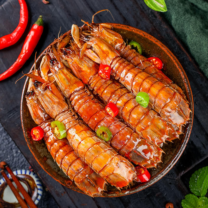 金盛品八鲜麻辣皮皮虾280g海鲜水产零食冷冻批发麻辣小海鲜