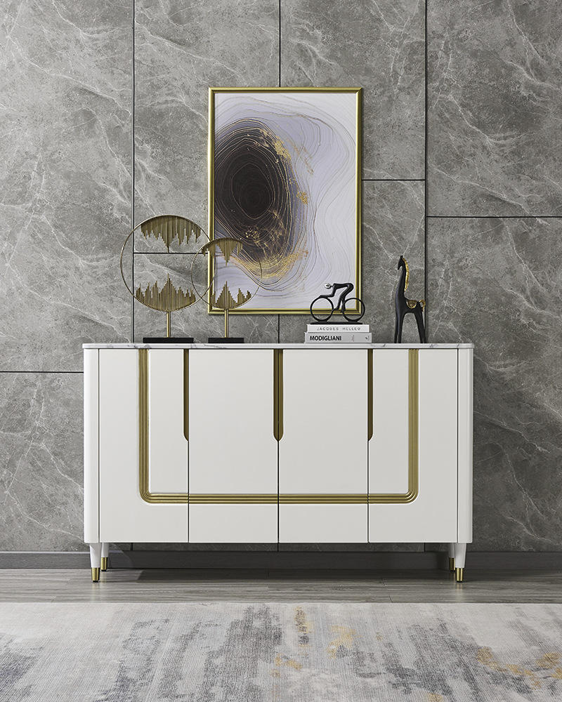 轻奢入户鞋柜意式极间储物进门玄关柜客厅实木走廊装饰柜家制家具