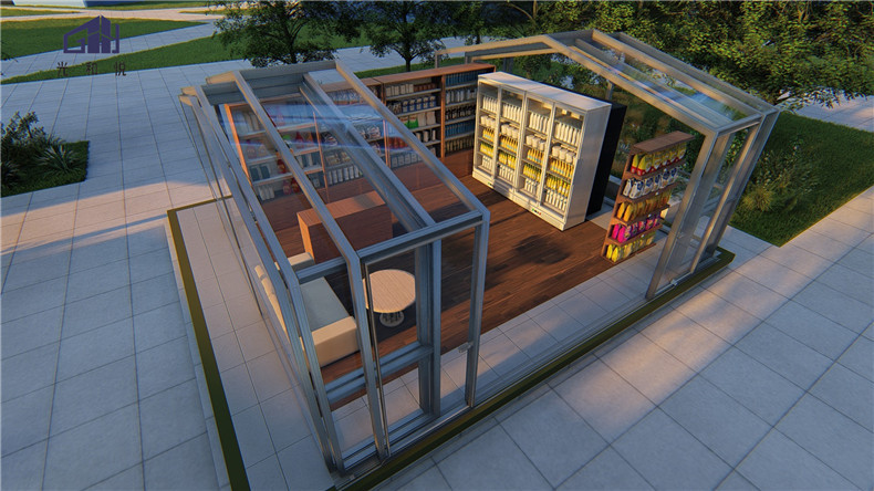 光和悦楼顶轨道式可伸缩商用阳光房下沉式滑动天井盖智能阳光房