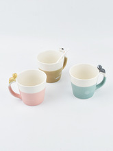 日式立体猫咪陶瓷杯卡马克杯喝水杯创意儿童水杯子咖啡杯猫趴