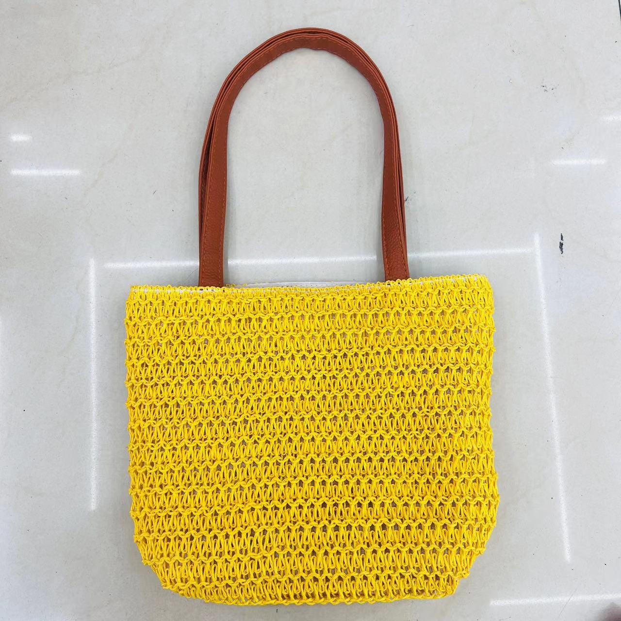 Cross-Border New Arrival Popular Paper Woven Fresh, Cute and Simple Student Party Unique One-Shoulder Mummy Small Shopping Twitter Bag