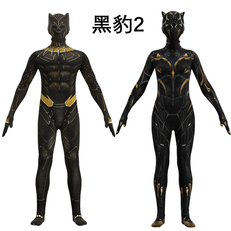黑豹2 black panther 金色女黑豹连体衣苏睿万圣节服装舞台扮演服