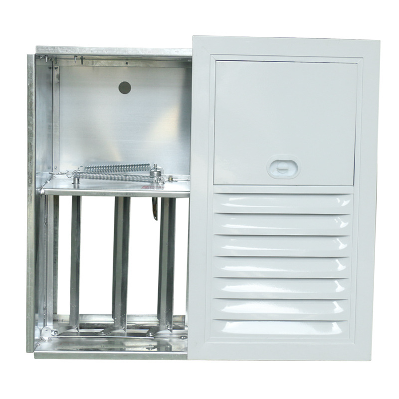 定制多页正压送风口铝合金电动多叶排烟口防风消防加压板式排烟口