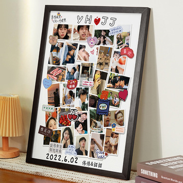 相框diy定拼图手工纪念相册拍立得生日礼物挂墙情侣照片打印-阿里巴巴