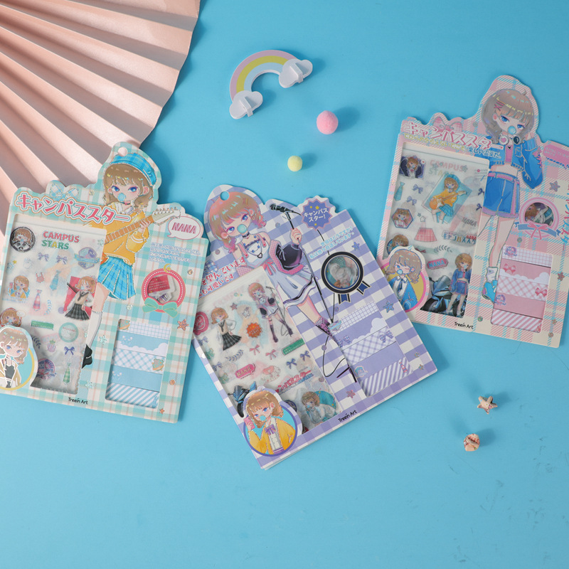 7折19864青壹坊文具 nana明星校刊系列三合一贴纸装饰便利-阿里巴巴