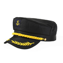 平顶海军帽厂家直销欧美海军帽白色帽子夏季复古船长海军帽户外帽