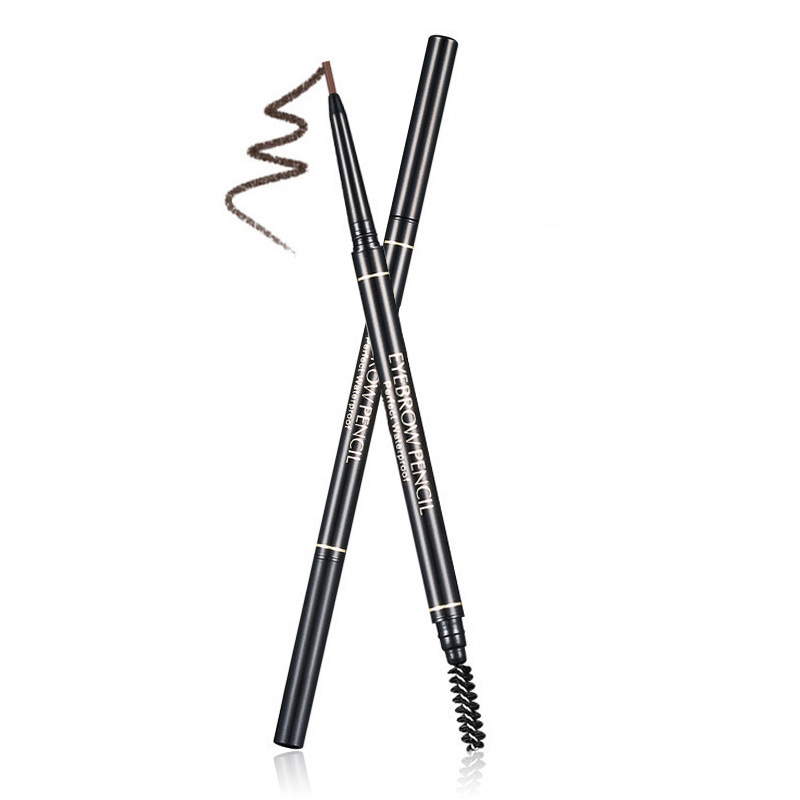 1.5mm Slim Double-Headed Eyebrow Pencil Fine Refill Fine-Headed Automatic Rotation Sweat-Proof Color Rendering Non-Dizzy Makeup Thrush Beginner