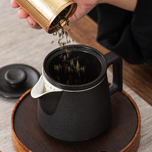 #黑陶茶壶泡茶壶茶水分离家用办公简约陶瓷单壶大号功夫茶具泡茶