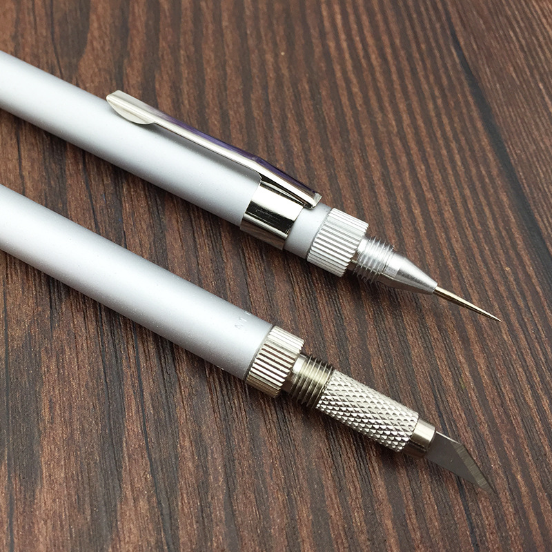 ntcutter金属笔刀 双头多用雕刀橡皮章雕刻刀纸雕皮革模型贴膜