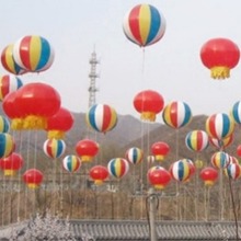 BX62空飘气球广告庆典水滴球热气球支架氦气球pvc双层落地升空球