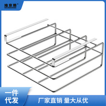 双层收纳挂架厨房置物架吊柜下悬挂式架子橱柜分隔整理砧板锅盖架