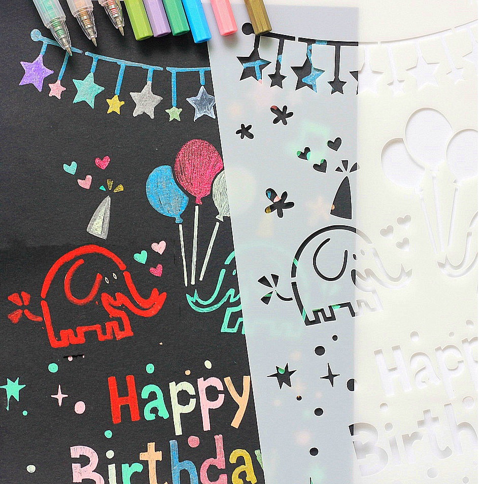 卡通绘画模板成长手册diy相册装饰材料包幼儿园档案纪念制作配件