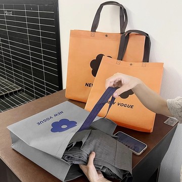 服装店无纺布手提袋购物袋子可印刷logo高档女装衣服包装袋礼品袋