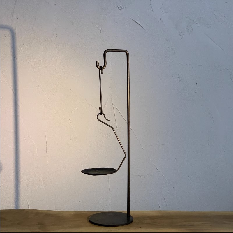 铁艺烛台复古禅意茶道书房文人装饰摆件仿古怀旧静物中国风蜡烛台