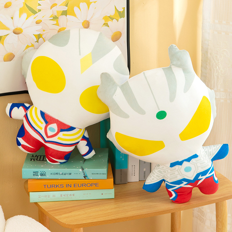 q版奥特曼毛绒玩具公仔批发抱枕 萌版超人玩偶送小朋友儿童节礼物