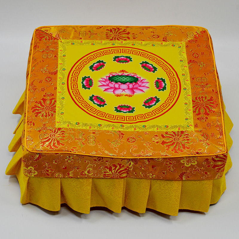 佛教用品拜垫拜凳拜佛垫佛堂拜佛凳寺院莲花拜垫实木拜凳鲸鱼家纺