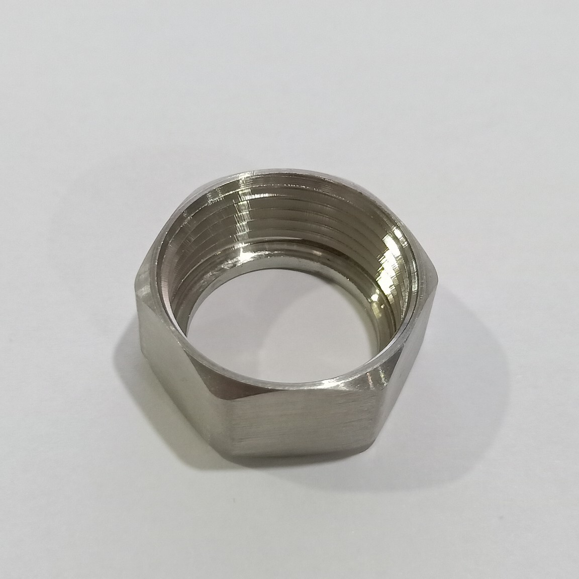 不锈钢6分淋浴螺母冷热混水三联龙头配件水位螺母六角固定罗母