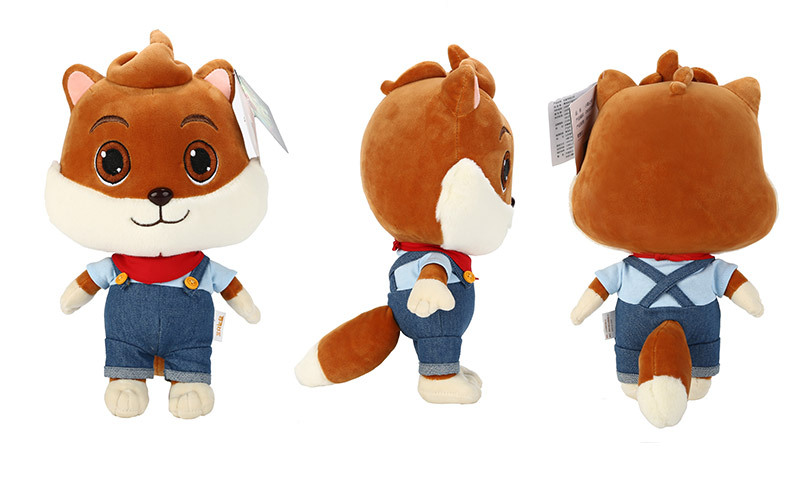 三只松鼠公仔可爱松鼠玩偶毛绒玩具仓鼠发箍斜挎包包娃娃礼物女