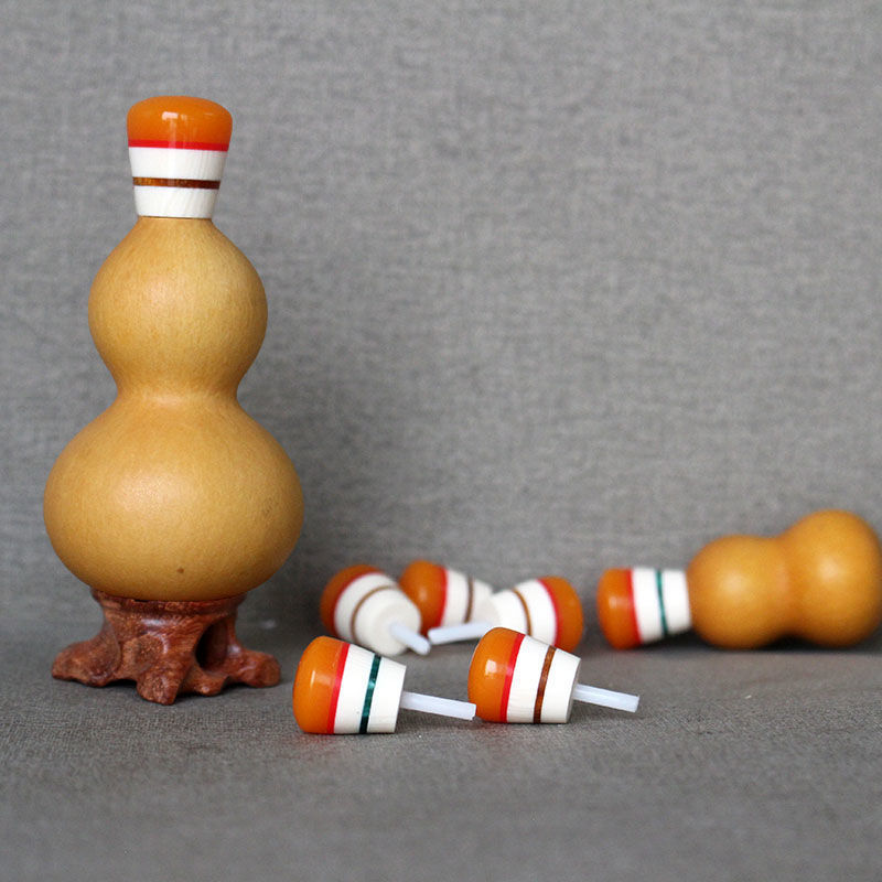 文玩小葫芦龙头镶嵌配件盖口把件天然葫芦头嘴镶口盖接口塞子大全