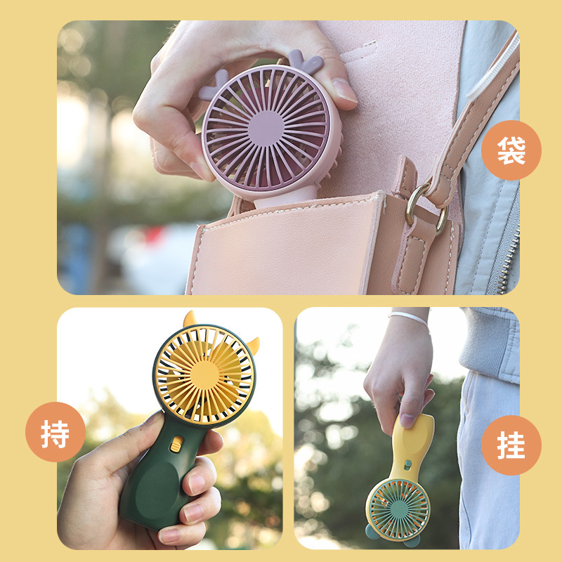 Source Factory Handheld Fan Portable Mini Noiseless Usb Charging with Light Hot Selling Pocket Fan Wholesale