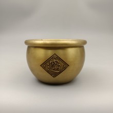 古玩铜器收藏铜摆件 铜缸工艺品 家居装饰创意礼品 一件代发
