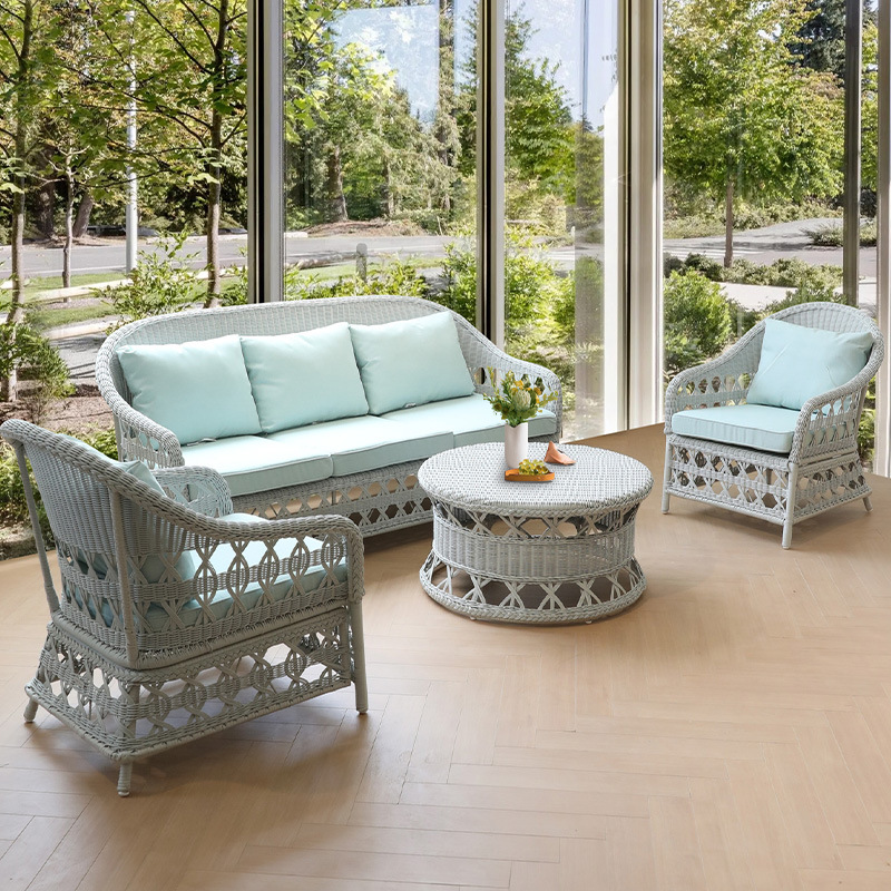 尾货清仓花园沙发藤编民宿室外露天别墅庭院露台竹藤户外沙发家具