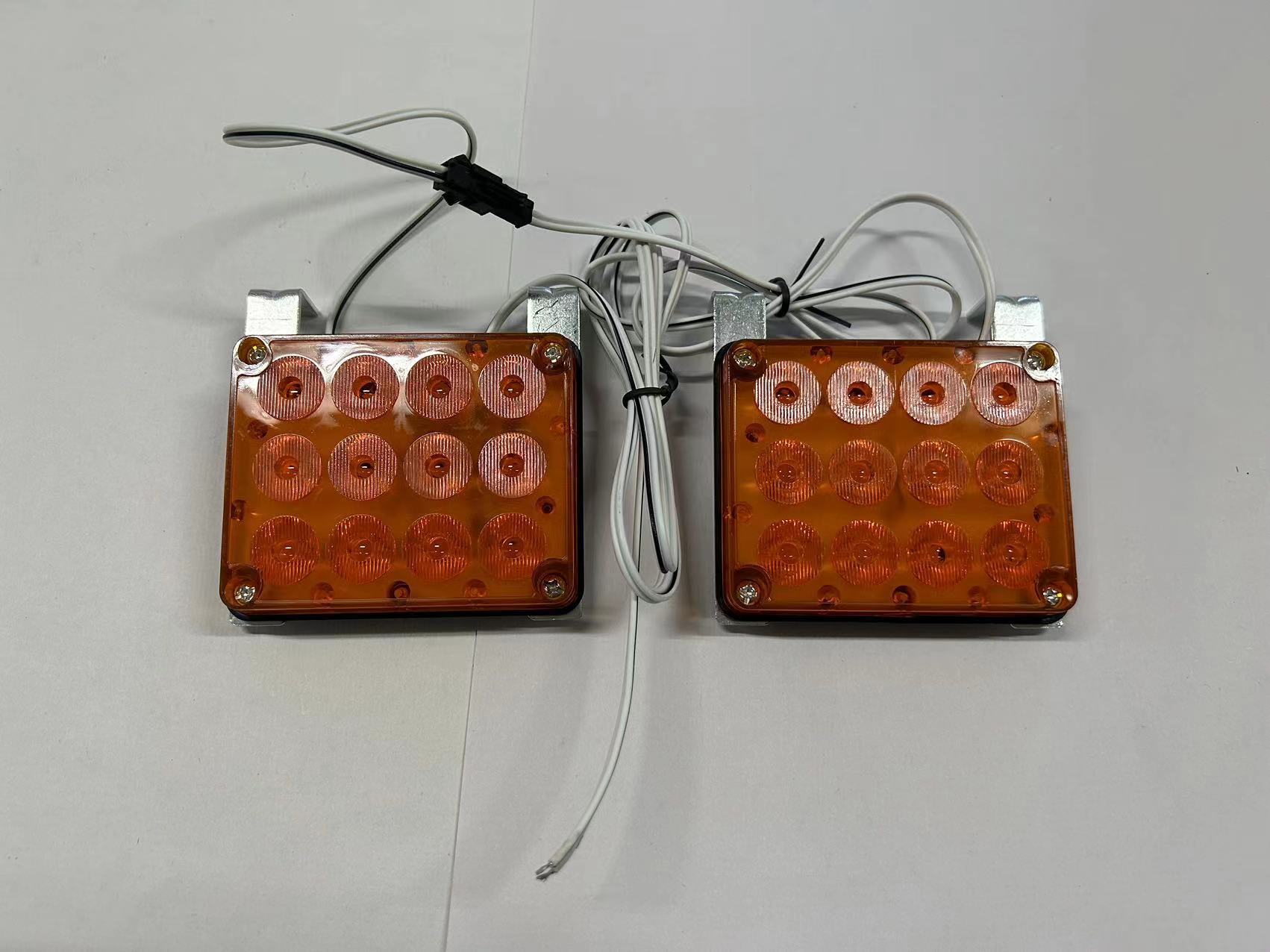 爆闪灯 开道 中网led警示灯40led 摩托车警示灯 红蓝方形12-24v