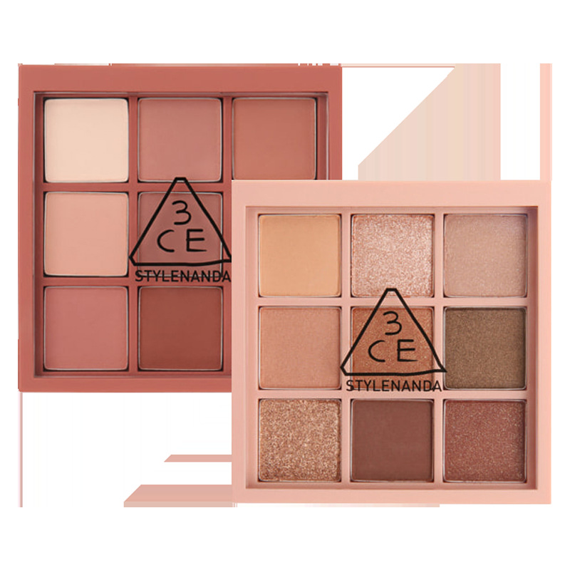 3ce眼影盘ins超火九宫格9色overtake珠光大地色南瓜盘四色闪粉