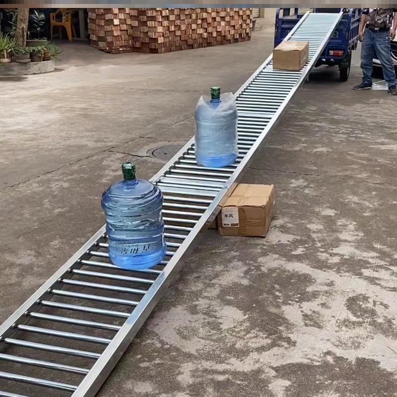 传送搬运神器桶装水卸车无动力滚筒滑板卸货泡沫箱滑梯果框箱啤酒