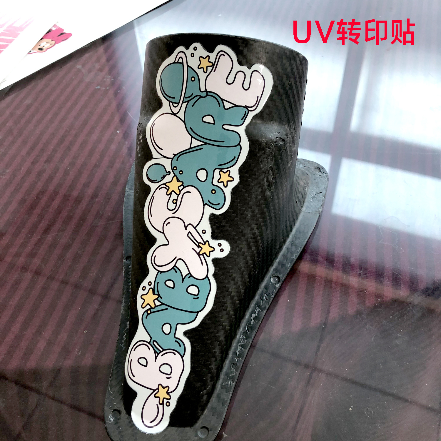 uv感压头盔转印贴纸 uv感压贴 水转印贴纸 uv转印贴定做logo