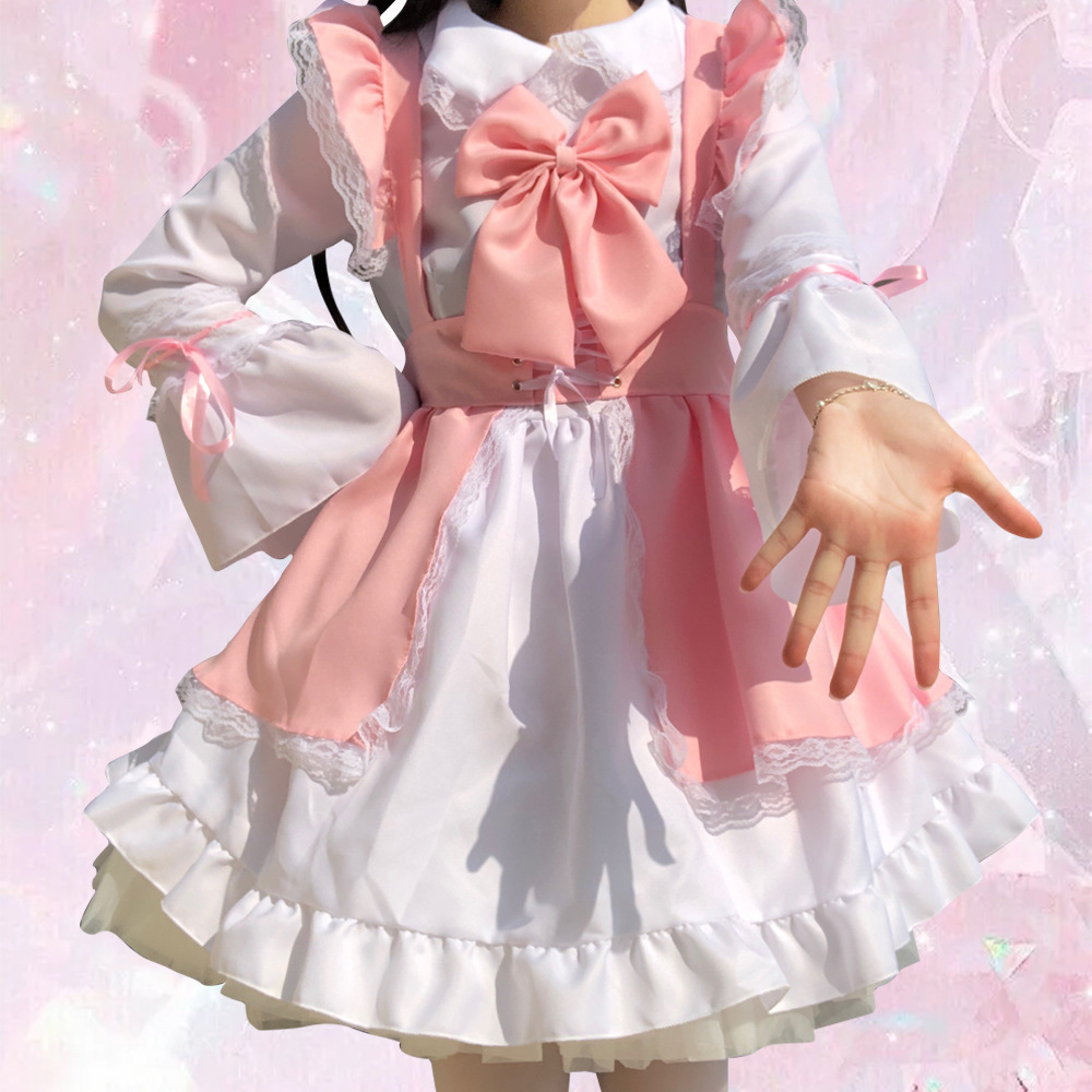 日系反串洛丽塔大佬服装男子女装短裙洋装cosplay女仆女佣服-阿里巴巴