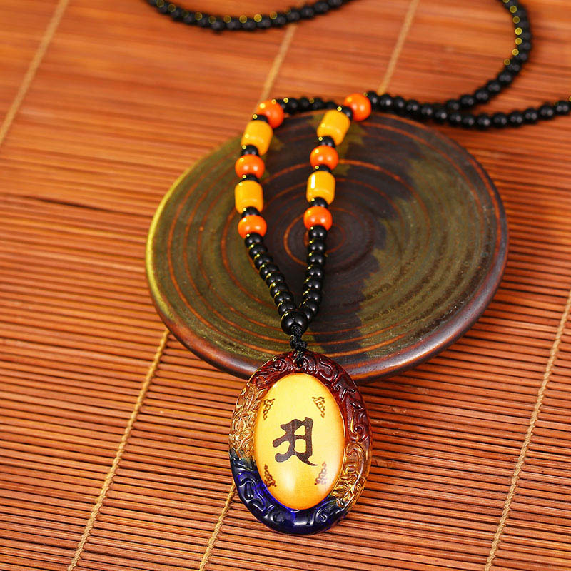 楞严咒吊坠结缘男女挂饰保平安楞严神咒护身符挂件楞严咒经文项链