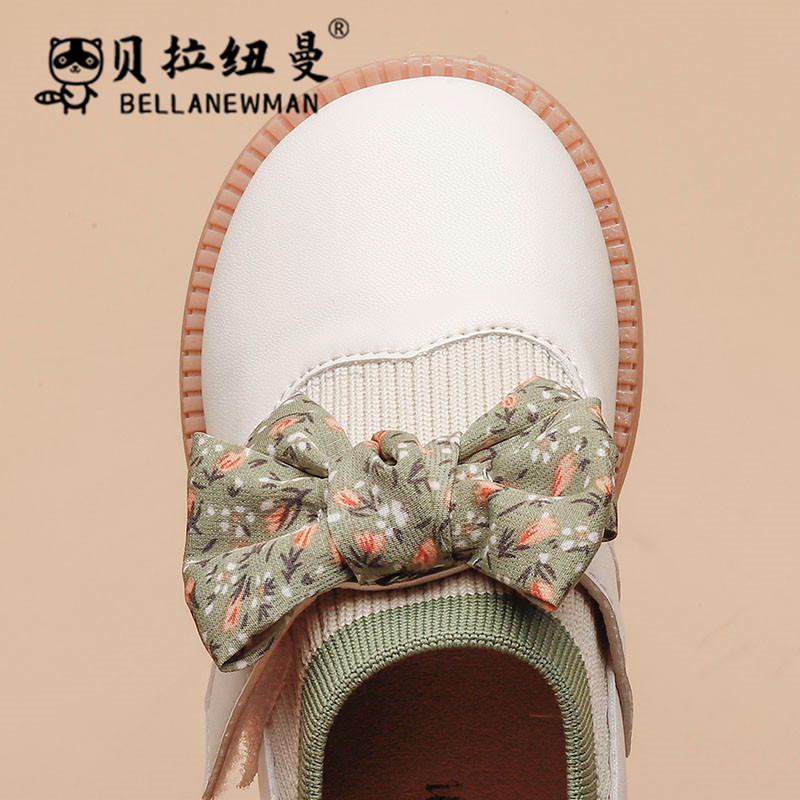 Girls Princess Little Leather Shoes 2022 Autumn Fashion Campus Bow Dancing Shoes Middle and Big Children Girls Shoes