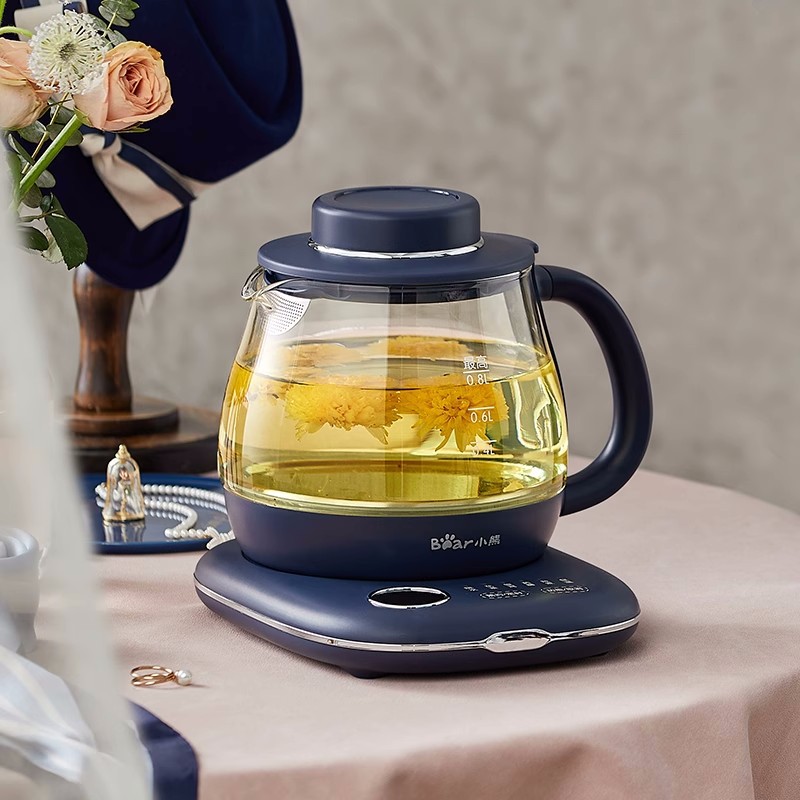 小熊养生壶ysh-c08r2 办公室小型家用mini多功能迷你玻璃电煮茶壶