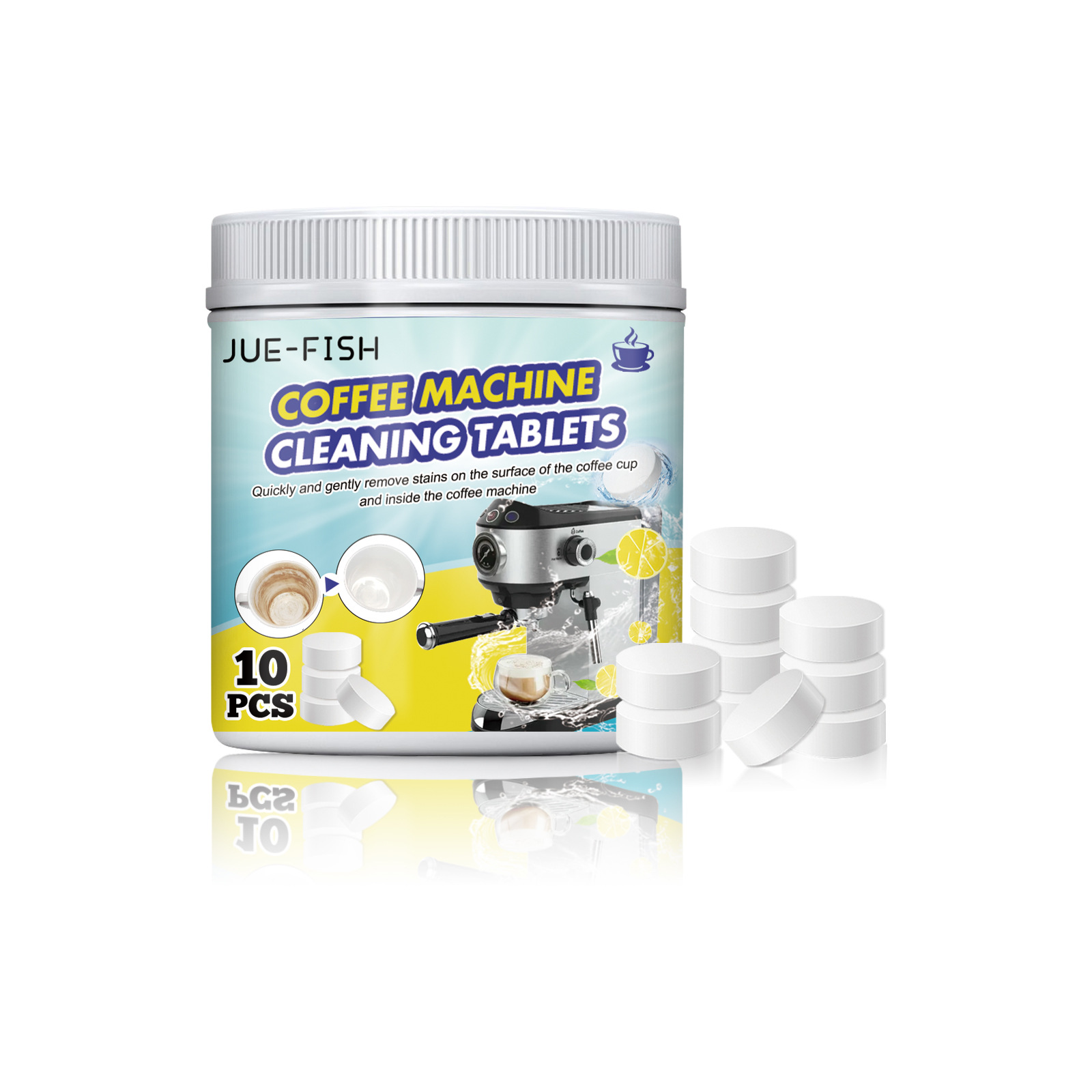 Jue-Fish Coffee Stain Cleaning Effervescent Tablets