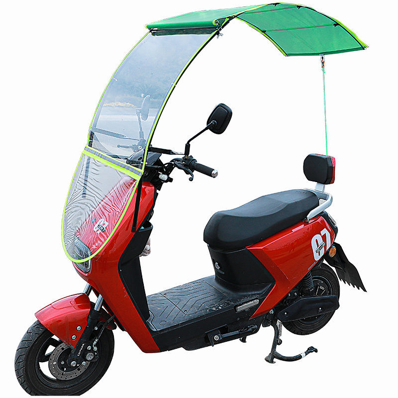 新款小型号电动车7字雨棚蓬可折叠拆卸伸缩快速收遮阳棚挡风板厚